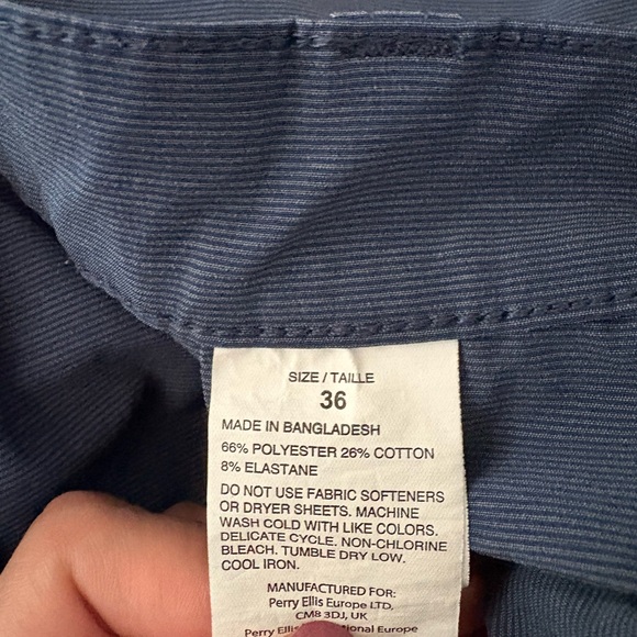 Men's PGA Tour Flat Front Navy Blue Golf Shorts | Size 36 Men’s - Picture 6 of 6